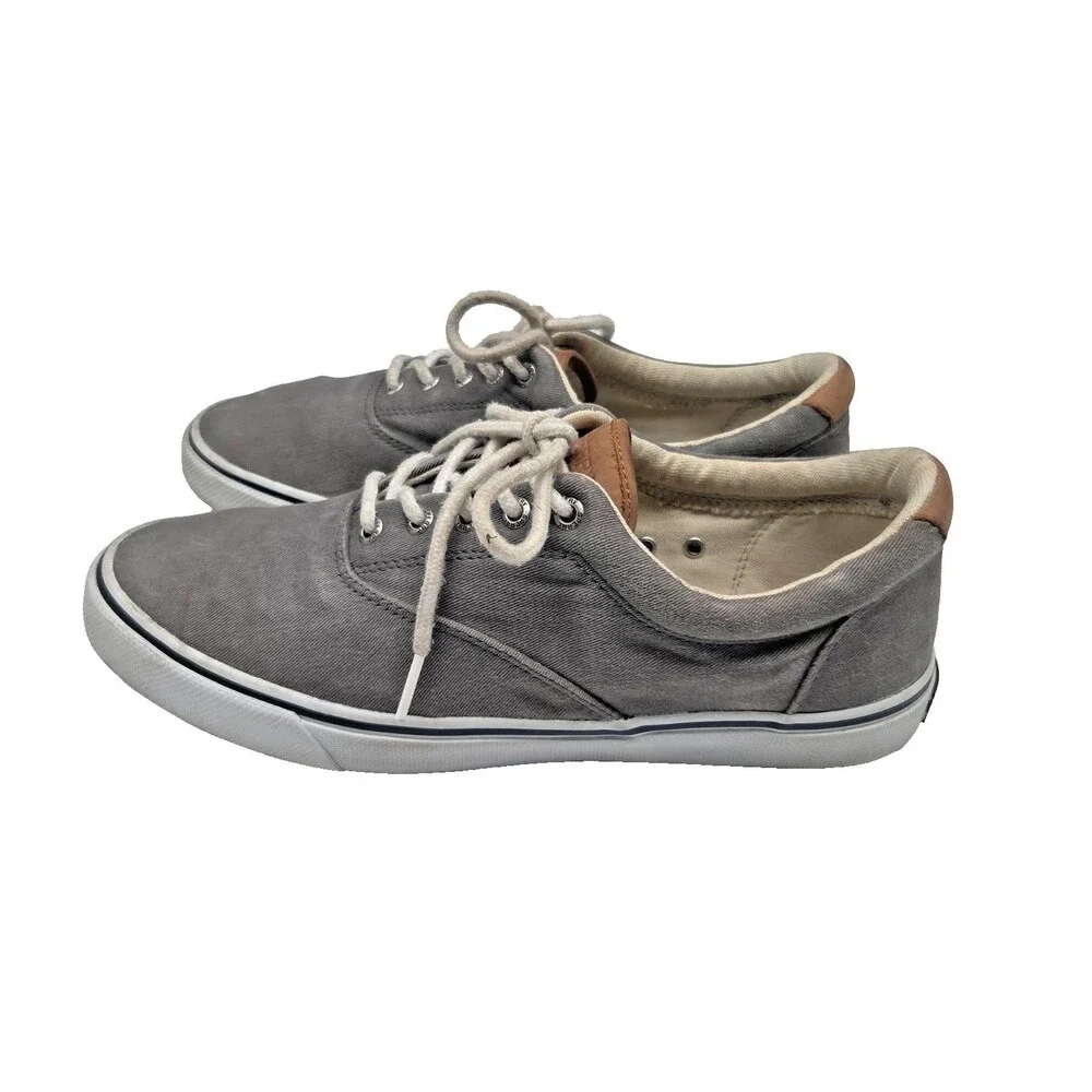 Sperry Top-Sider Striper II CVO Grey Canvas Sneakers Mens 11